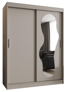 Szafa przesuwna z lustrem garderoba Ultra 150 wys. 200 cm kaszmir