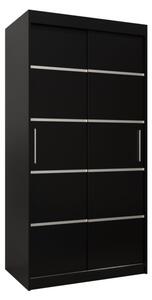 Szafa przesuwna garderoba Verona 1 100 wys. 200 cm czarny + czarny
