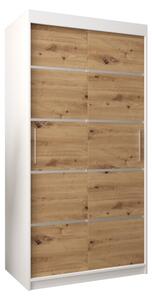 Szafa przesuwna garderoba Verona 1 100 wys. 200 cm biaÅy + artisan