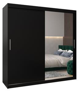 Szafa przesuwna garderoba Tokyo 2 200 wys. 200 cm czarny + czarny