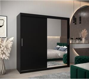 Szafa przesuwna garderoba Tokyo 2 200 wys. 200 cm czarny + czarny