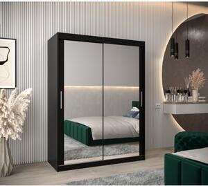 Szafa przesuwna garderoba Tokyo 3 150 wys. 200 cm czarny + czarny
