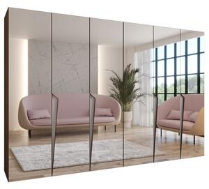Szafa uchylna otwierana Piano 1 300 (2x150) wys. 202 cm orzech warmia + u. kaszmir