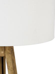 Statyw wiejski w stylu vintage z białym kloszem 50 cm - Tripod Classic Oswietlenie wewnetrzne