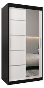 Szafa przesuwna garderoba Verona 2 100 wys. 200 cm czarny + czarny