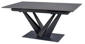 Stół rozkładany SORENTO CERAMIC efekt marmuru/czarny mat 90x160(220) SIGNAL SORENTOCC160
