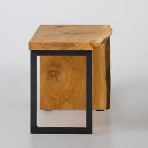 Drewniana ławka bez oparcia do przedpokoju salonu HUGON