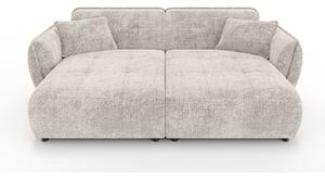 Beżowa sofa z tkaniny szenilowej z szezlongiem 252 cm Nelia Big – Ropez