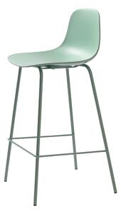 Jasnozielony plastikowy hoker (wysokość siedziska 67,5 cm) Whitby – Unique Furniture