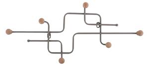Szary metalowy wieszak ścienny 60,5 cm Metro – PT LIVING