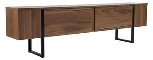 Szafka pod TV w dekorze orzecha w ciemnym naturalnym kolorze 180x50x29,5 cm Serenity – Kalune Design