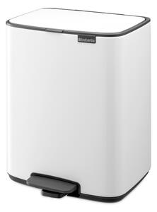 Biały stalowy kosz na śmieci z pedałem 12 l Bo – Brabantia