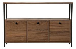 Konsola w dekorze orzecha w ciemnym naturalnym kolorze 29,5x120 cm Solace – Kalune Design