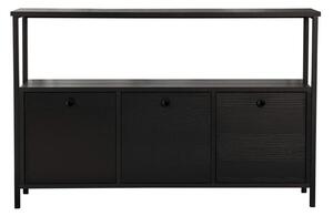 Czarna konsola z matowym wykończeniem 29,5x120 cm Solace – Kalune Design