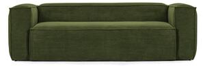 Zielona sztruksowa sofa 240 cm Blok – Kave Home