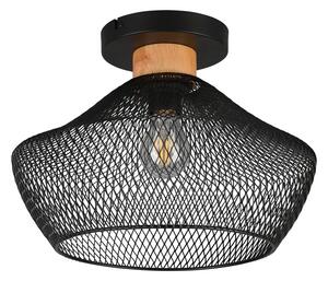 Czarna lampa sufitowa z metalowym kloszem ø 35 cm Valeria – Reality