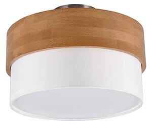 Biało-naturalna lampa sufitowa z tekstylnym kloszem Seasons – Trio