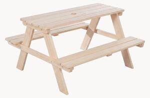 Komplet mebli ogrodowych z drewna dla 4 osób Picnic