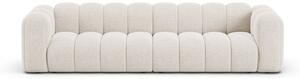 Kremowa sofa z tkaniny szenilowej 290 cm Lupine – Micadoni