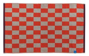 Pomarańczowo-beżowy dywanik łazienkowy pod prysznic z bio bawełny 50x80 cm Retro – Mette Ditmer Denmark