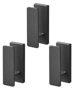 Czarne ścienne metalowe haczyki zestaw 3 szt. Tower – YAMAZAKI