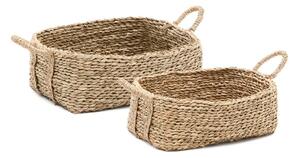 Koszyki z hiacyntu wodnego zestaw 2 szt. 34x24x19 cm Milly – Kave Home
