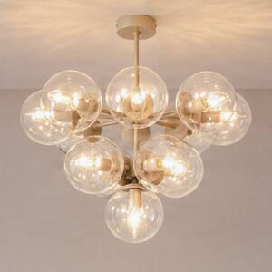 Lampa sufitowa Zumba Domiluce, możliwość ściemniania, kremowy / amber, salon / jadalnia, metal, nowoczesny