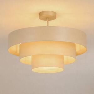 Lampa sufitowa Trio Domiluce, możliwość ściemniania, kremowy / amber, przedpokój, metal, nowoczesny