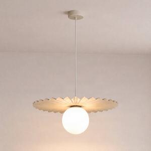 Lampa wisząca Fiore Domiluce, możliwość ściemniania, kremowy / amber, kuchnia, metal, nowoczesny