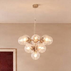 Lampa wisząca Zumba Domiluce, możliwość ściemniania, kremowy / amber, salon / jadalnia, metal, nowoczesny
