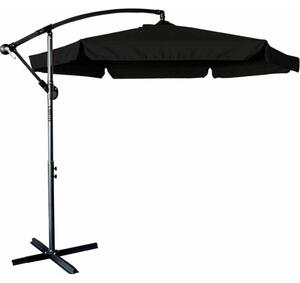 LUARO KX3313 Parasol ogrodowy z bocznym supkiem, 290 cm, czarny