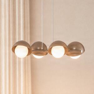 Lampa wisząca szklana Boom 4 EMIBIG LIGHTING, możliwość ściemniania, kremowy / amber, salon / jadalnia, szkło, nowoczesny