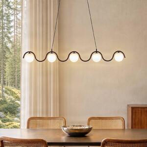 Lampa wisząca szklana Sinus 5 EMIBIG LIGHTING, możliwość ściemniania, czarny, salon / jadalnia, szkło, nowoczesny