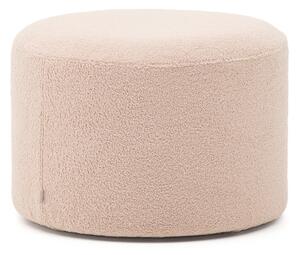 Jasnoróżowy puf z materiału bouclé Kaeli – Kave Home