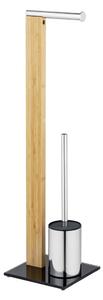 Bambusowy stojak na papier toaletowy ze szczotką Tindari – Wenko