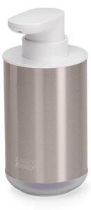Dozownik do mydła ze stali nierdzewnej w kolorze srebra 300 ml Duo Steel – Joseph Joseph