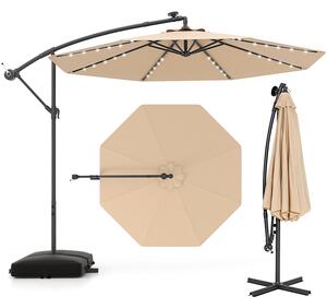 Parasol ogrodowy z wysięgnikiem i oświetleniem LED