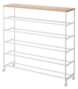 Biały metalowy regał na buty 90,5x87x26 cm Tower – YAMAZAKI