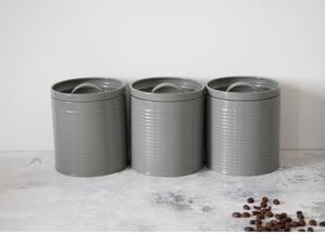 Szare stalowe pojemniki na żywność zestaw 3 szt. – Kitchen Craft