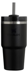 Czarny termos ze słomką ze stali nierdzewnej 600 ml Quencher H2.0 FlowState Tumbler Black – Stanley