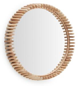 Lustro ścienne z drewnianą ramą ø 60 cm Polke – Kave Home