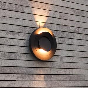 LUTEC Kinkiet zewnętrzny MOOV, aluminiowy / szary / cynkowy, aluminium, nowoczesny