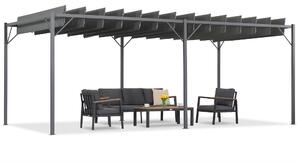 Antracytowa pergola tarasowa Malaga 3x6m Garden Point