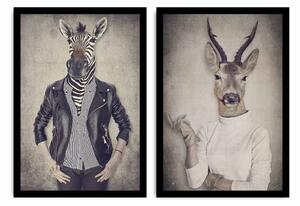 Obraz dwuczęściowy Home Ribs and Deer, 72x50 cm