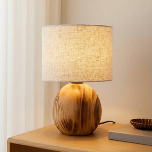 Lampa stołowa Mayumi Lindby, jasne drewno, salon / jadalnia, drewno, skandynawski