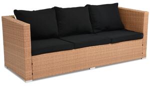 Technorattanowa sofa 3 osobowa Roma Garden Point miodowa