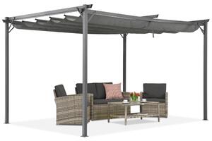 Antracytowa pergola tarasowa La Palma 3x4 Garden Point