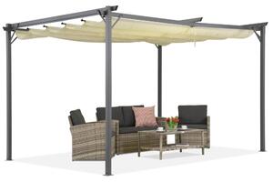Beżowa pergola tarasowa La Palma 3x3 Garden Point