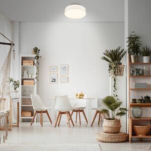 Briloner Lampa sufitowa Duck, biały / opal, salon / jadalnia, tkanina / materiał / jedwab, skandynawski