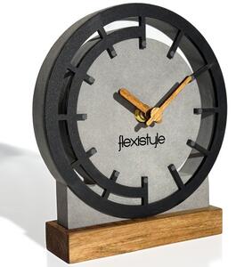 Zegar stojący czarny drewniany Grey&Black